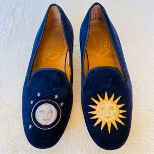 RARE! Men's $575 Stubbs & Wootton Velvet “NITENDAY" Loafers Slippers SIZE 10